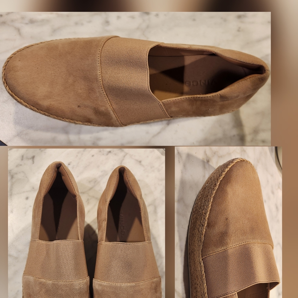 Vince Men's Beige Slip-On Loafers